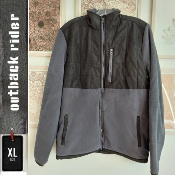 ๐๐ = 5/$25-Gray fleece jacket, XL, NWOT - Picture 7 of 8